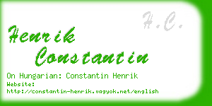 henrik constantin business card